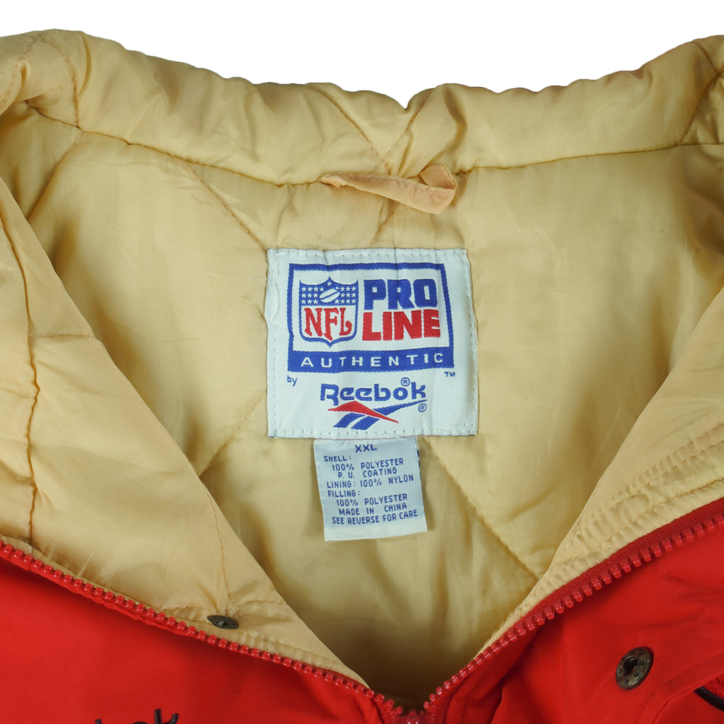 Reebok - San Francisco 49ers Puffer Jacket 1990s 2X-Large Vintage Retro Football