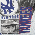 MLB - New York Yankees All Over Print T-Shirt 1990s Large Vintage Retro Baseball