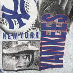 MLB - New York Yankees All Over Print T-Shirt 1990s Large Vintage Retro Baseball