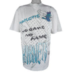 NBA (Magic Johnson T's) - Charlotte Hornets No Game No Fame T-Shirt 1990s X-Large Vintage Retro Basketball