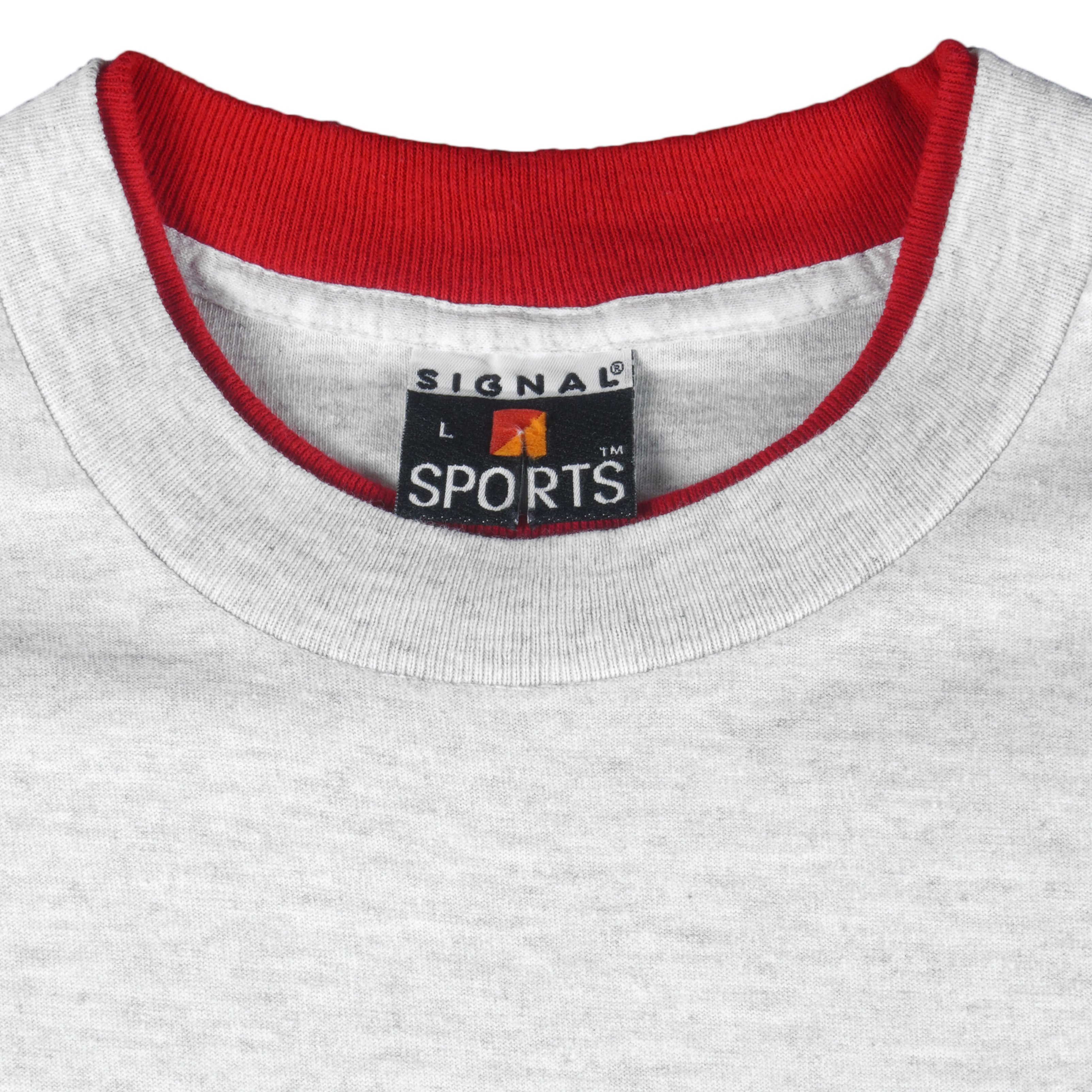 NBA (Signal Sport) - Chicago Bulls World Champions Ring T-Shirt 1993 Large Vintage Retro Basketball