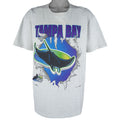 MLB (Nutmeg) - Tampa Bay Devil Rays Breakout T-Shirt 1995 X-Large Vintage Retro Baseball