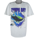 MLB (Nutmeg) - Tampa Bay Devil Rays Breakout T-Shirt 1995 X-Large