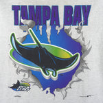 MLB (Nutmeg) - Tampa Bay Devil Rays Breakout T-Shirt 1995 X-Large Vintage Retro Baseball