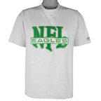 NFL (Nutmeg) - Philadelphia Eagles Embroidered T-Shirt 1990s Large Vintage Retro Football