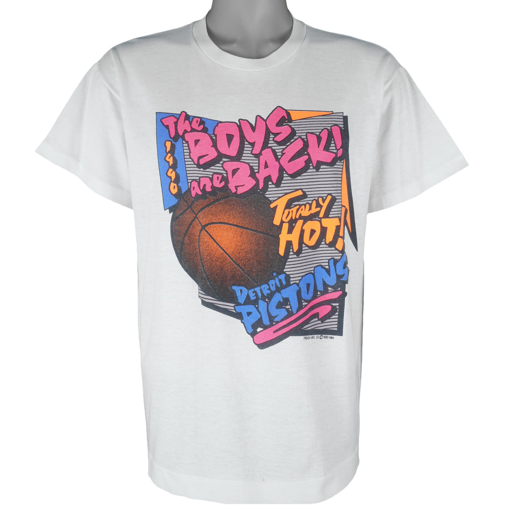 NBA - Detroit Pistons Bad Boys Totally Hot T-Shirt 1990 Large Vintage Retro Basketball