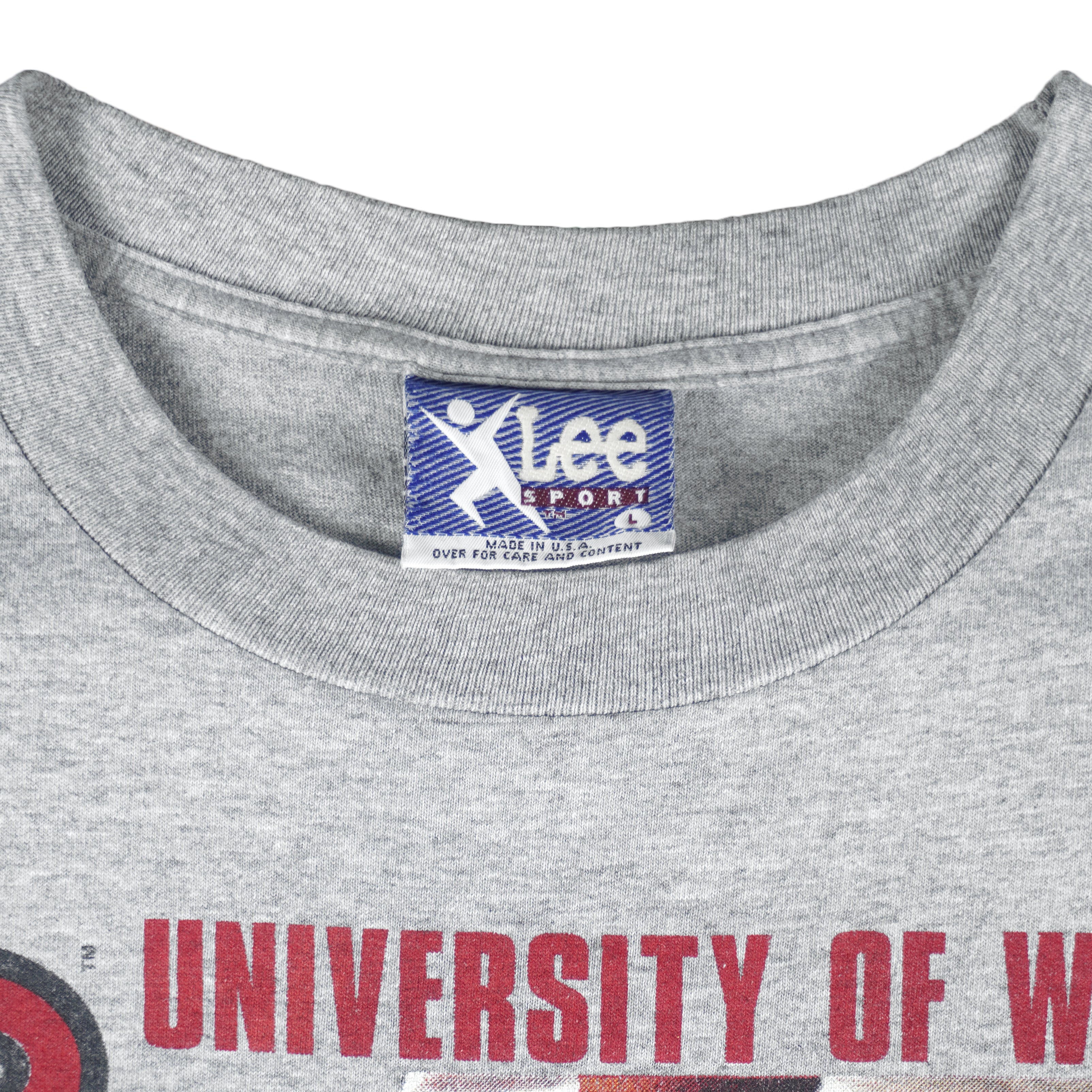 NCAA (Lee) - Wisconsin University Badgers Basketball T-Shirt 1990s Large Vintage Retro College
