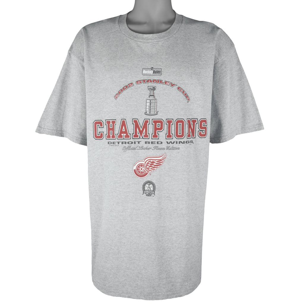 NHL (Lee) - Detroit Red Wings Stanley Cup Champions T-Shirt 2002 XX-Large Vintage Retro Hockey