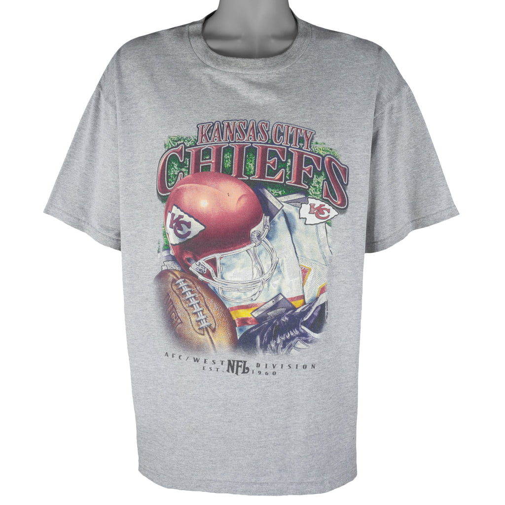 NFL (Shirt Xplosion) - Kansas City Chiefs Helmet T-Shirt 1990s X-Large Vintage Retro Football