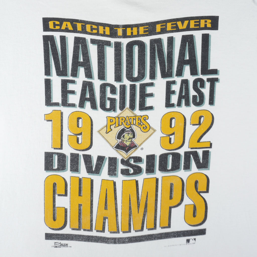 MLB (Salme) - Pittsburgh Pirates Catch The Fever T-Shirt 1992 X-Large Vintage Retro Baseball