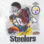 NFL (Gildan) - Pittsburgh Steelers AFC Champs Painting Style T-Shirt 1996 X-Large Vintage Retro Football
