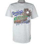 Vintage MLB (Nutmeg) - Brooklyn Dodgers Boys of Summer T-Shirt 1991 Medium Tall in gray