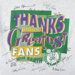 NBA (Salem) - Boston Celtics Autographed Thanks To The Greatest Fans T-Shirt 1990s X-Large