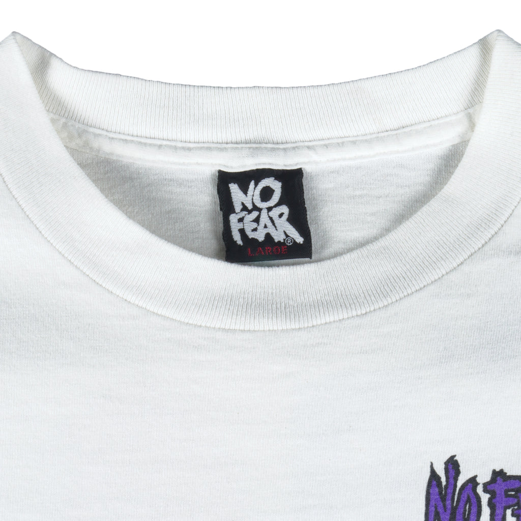 Vintage (No Fear) - Roses And Barbed Wired Single Stitch T-Shirt 1990s Large Vintage Retro