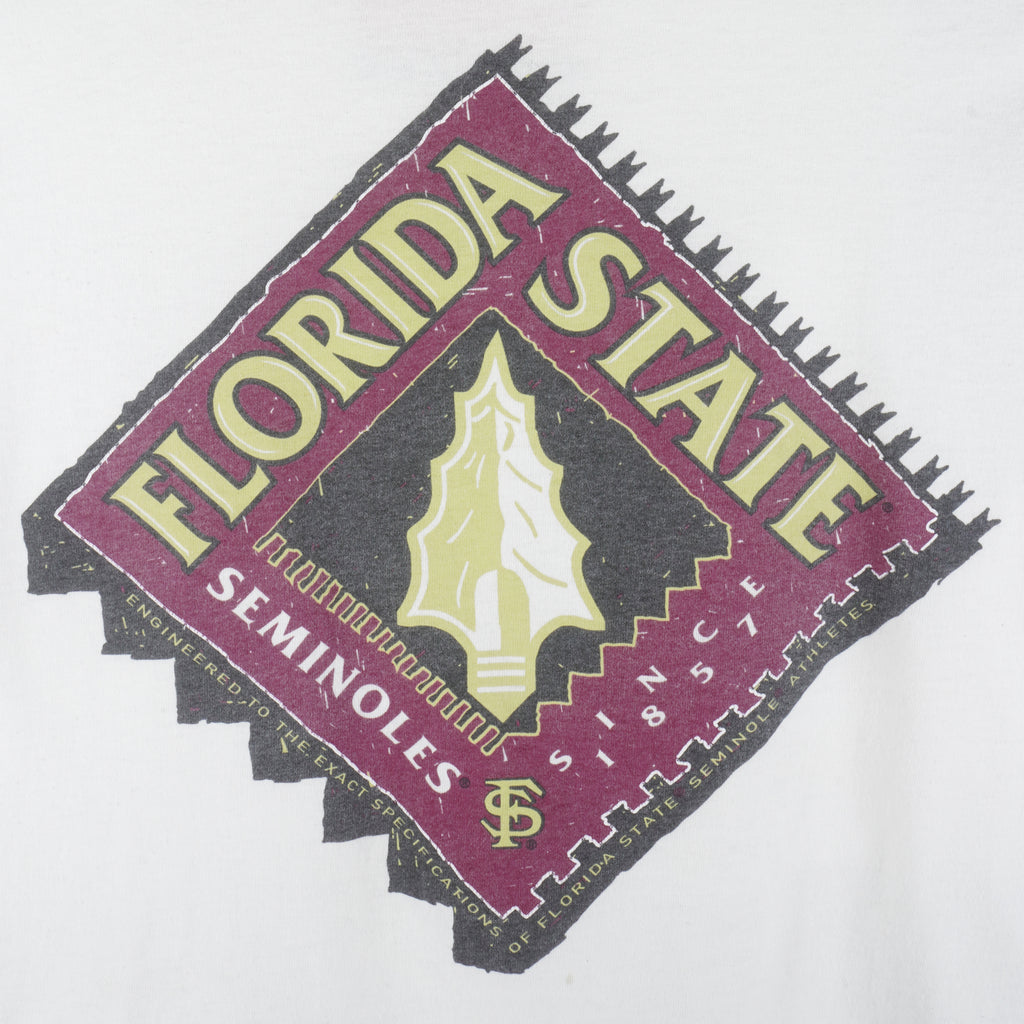 Nike (NCAA) - Florida State Seminoles Single Stitch T-Shirt 1990s Large Vintage Retro Football College