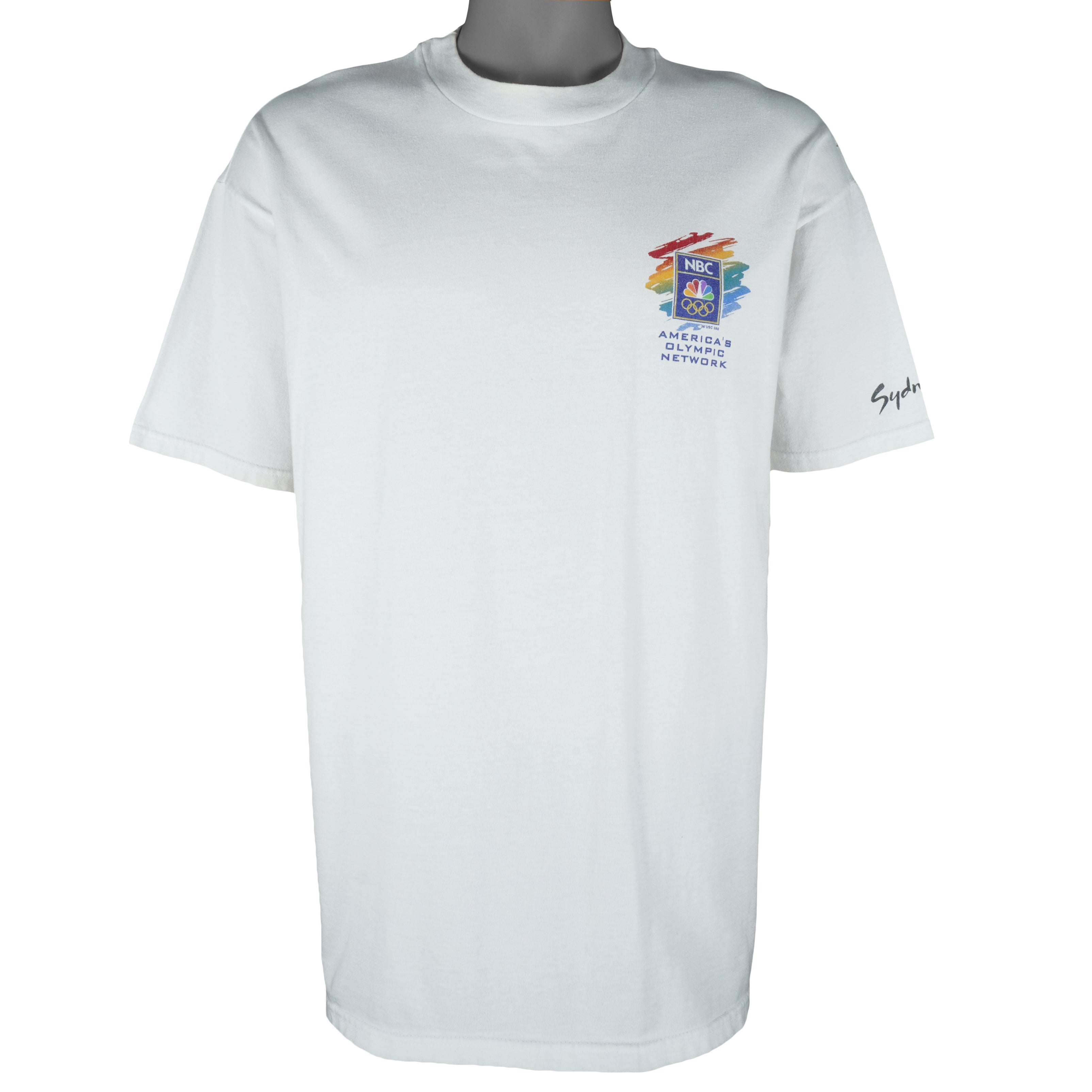 Vintage (Hanes) - NBC America's Olympic Network Sydney Australia T-Shirt 2000 X-Large Vintage Retro