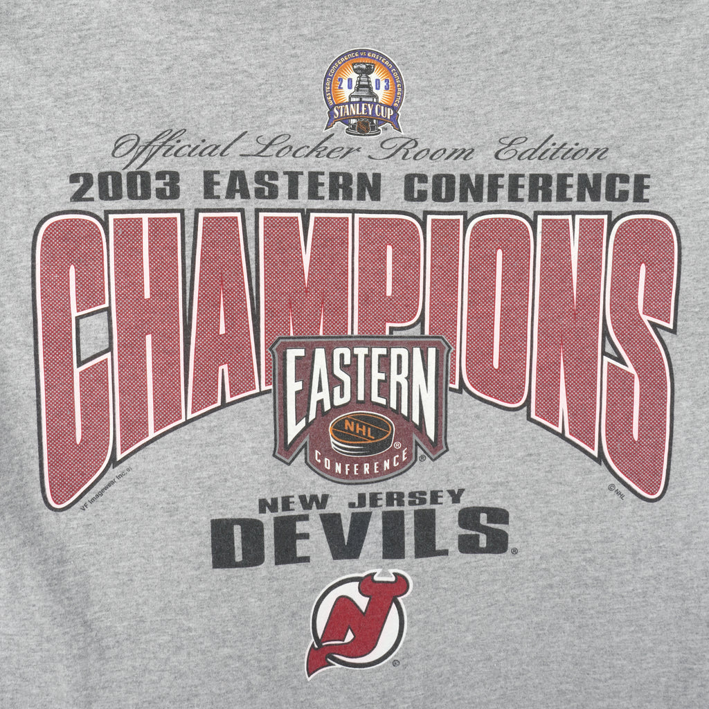 NHL (Lee) - New Jersey Devils Conference Champions T-Shirt 2003 X-Large
