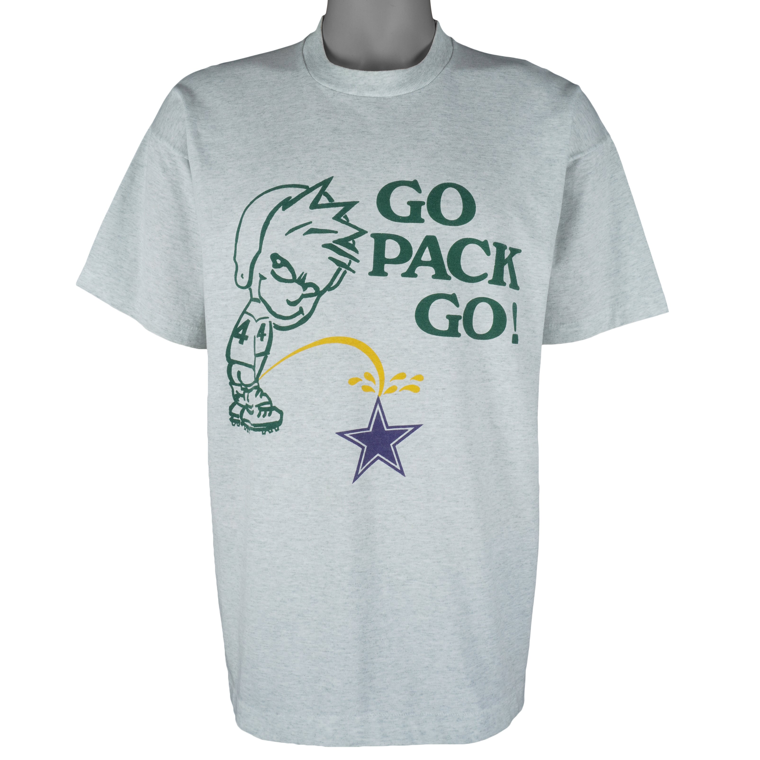 NFL (BEST) - Green Bay Packers X Calvin Go Packs Go T-Shirt 1990s X-Large Vintage Retro Football