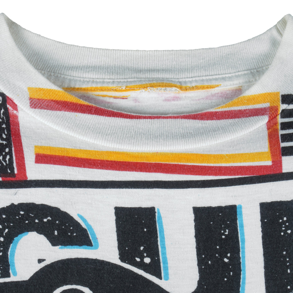 NHL (Magic Johnson T's) - Pittsburgh Penguins All Over Print T-Shirt 1992 Large Vintage Retro Hockey