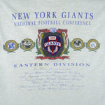 NFL (Nutmeg) - New York Giants Team Profile T-Shirt 1990s X-Large Vintage Retro Football