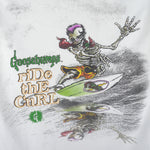 Vintage (Goosebumps) - Curly The Skeleton Ride the Curl T-Shirt 1990s Small Vintage Retro