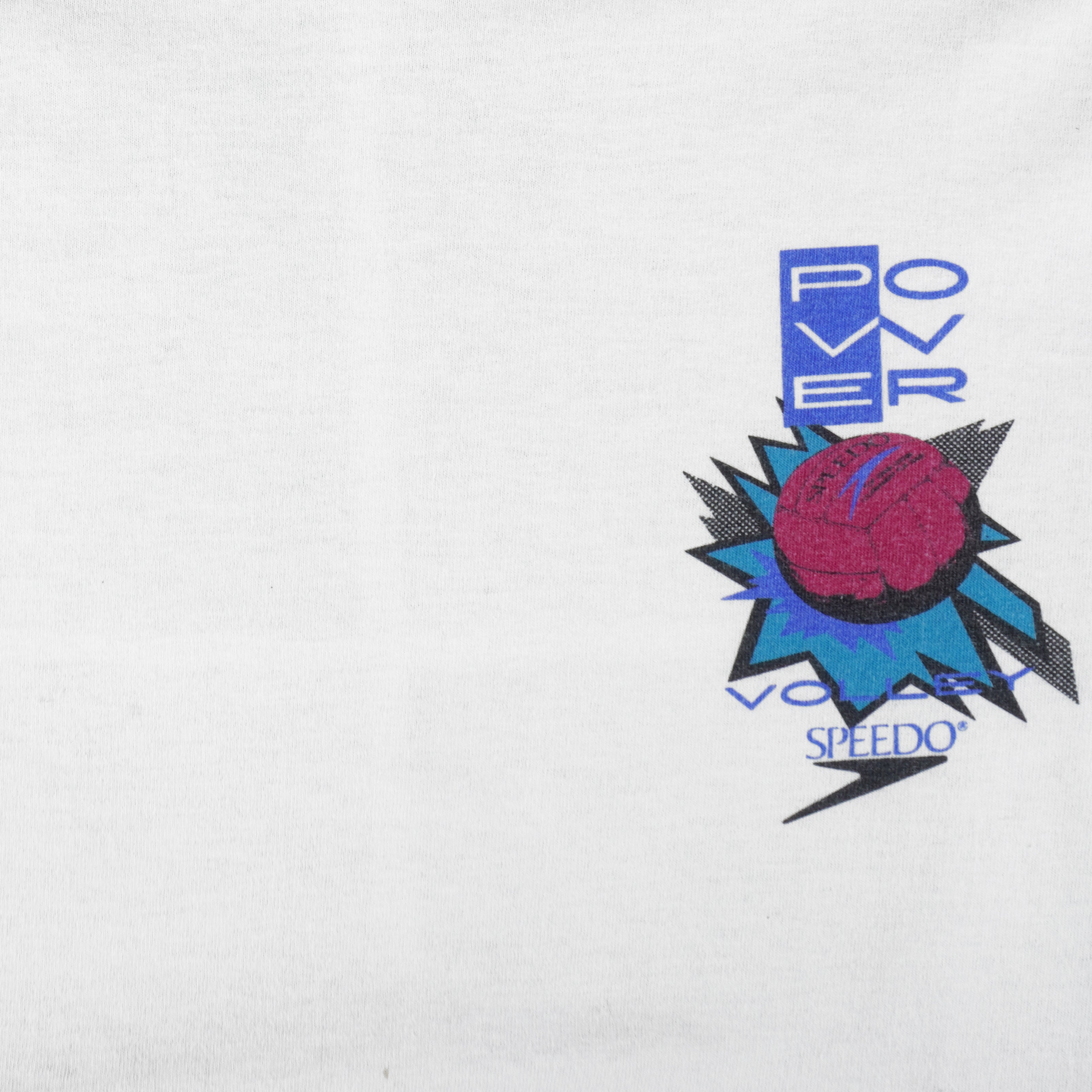 Speedo - Power Volleyball Single Stitch T-Shirt 1990s X-Large Vintage Retro