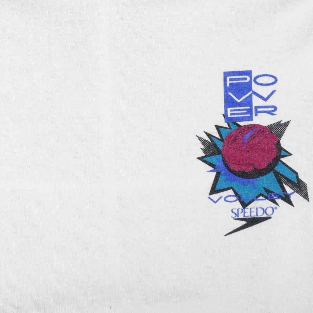 Speedo - Power Volleyball Single Stitch T-Shirt 1990s X-Large Vintage Retro