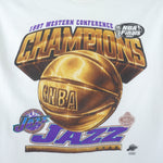 NBA (Lee) - Utah Jazz Western Division Gold Basketball T-Shirt 1997 X-Large Vintage Retro Basketball