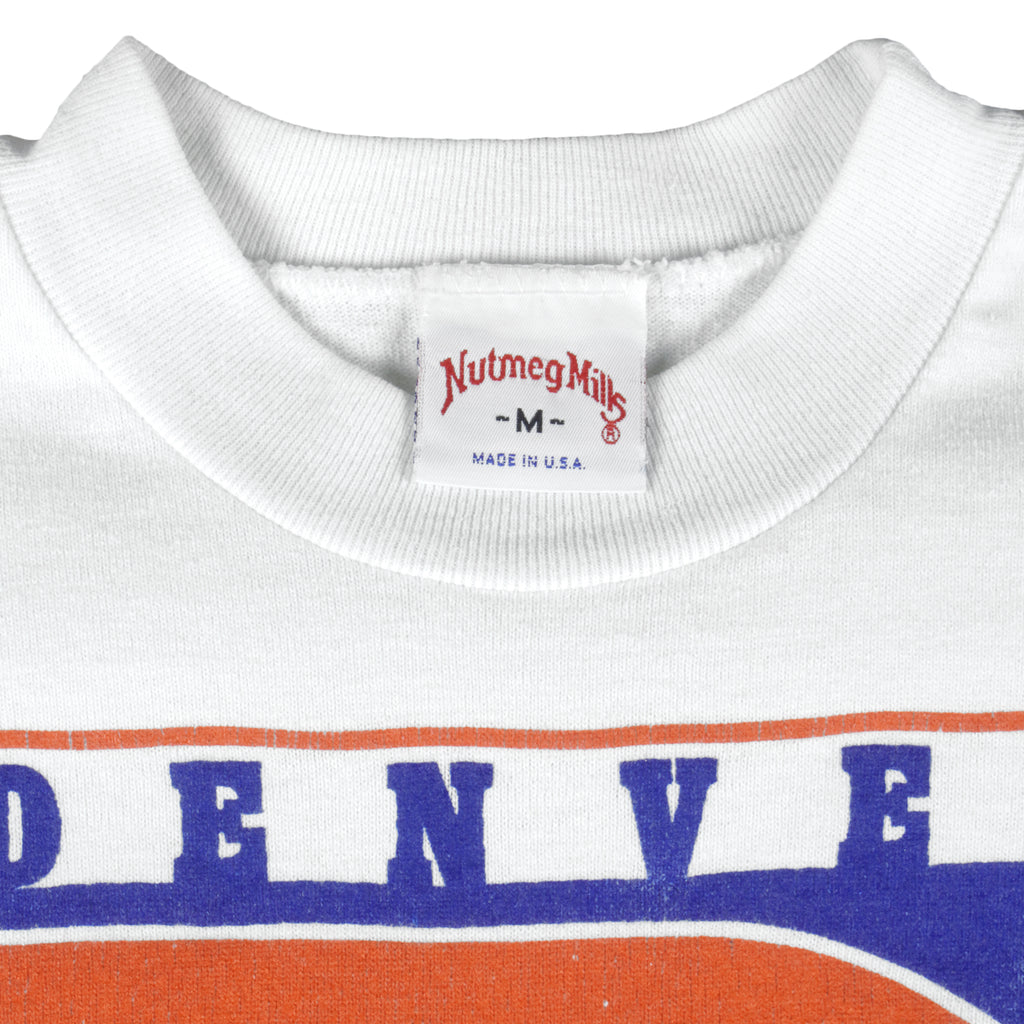 NFL (Nutmeg Mills) - Denver Broncos Jersey T-Shirt 1980s Medium Vintage Retro Football