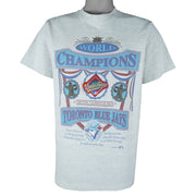 MLB (Nutmeg) - Toronto Blue Jays World Champions T-Shirt 1992 Large Vintage Retro BaseballAC