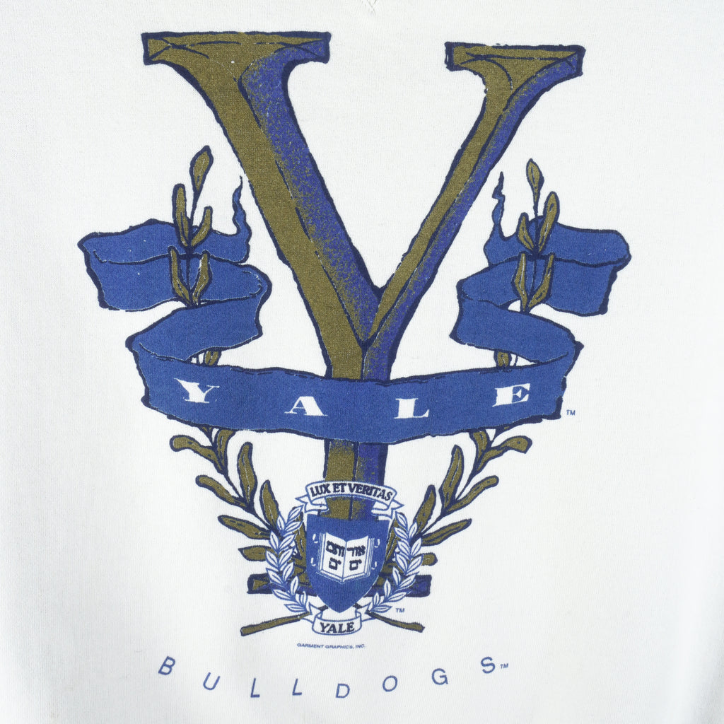 NCAA (Ultimate Sportswear) - Yale Bulldogs Crew Neck Sweatshirt 1990s Medium Vintage Retro