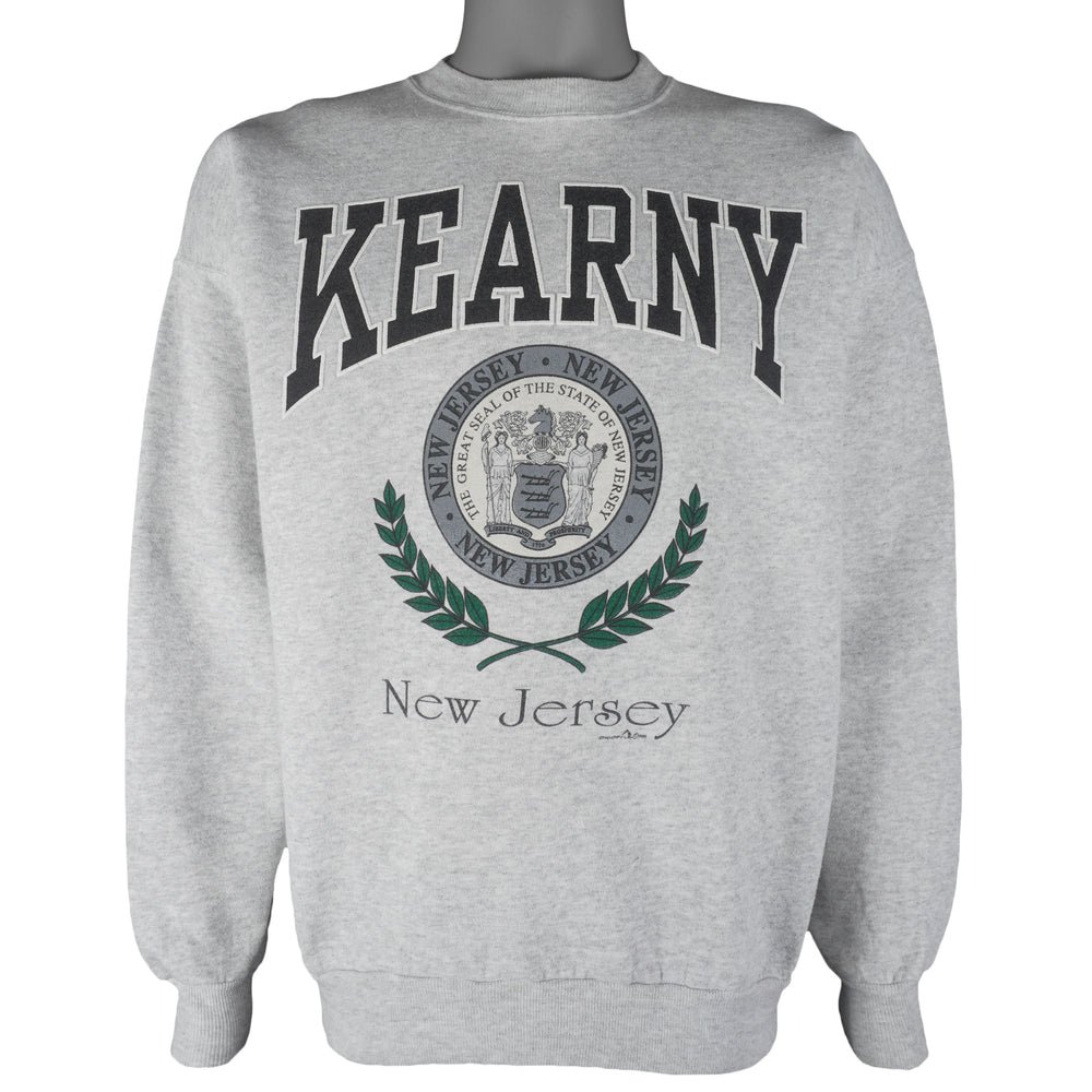 Vintage (Hanes) - Kearny New Jersey Crew Neck Sweatshirt 1990s Large Vintage Retro