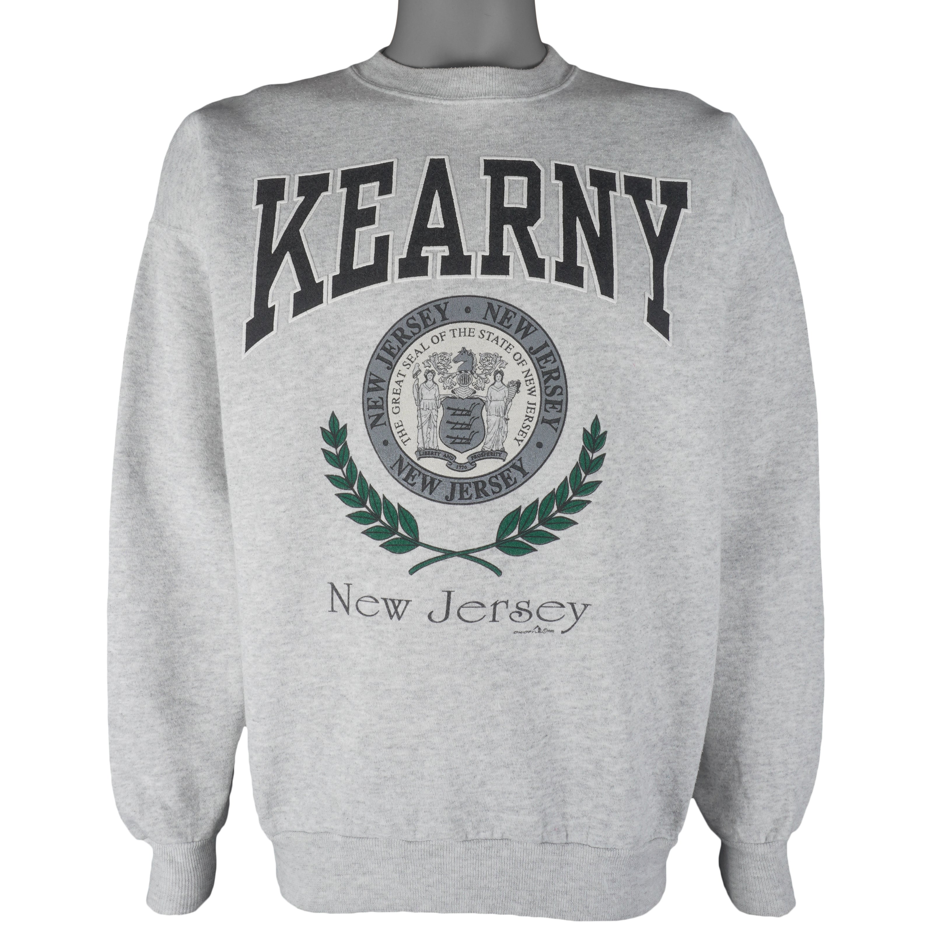 Vintage (Hanes) - Kearny New Jersey Crew Neck Sweatshirt 1990s Large Vintage Retro