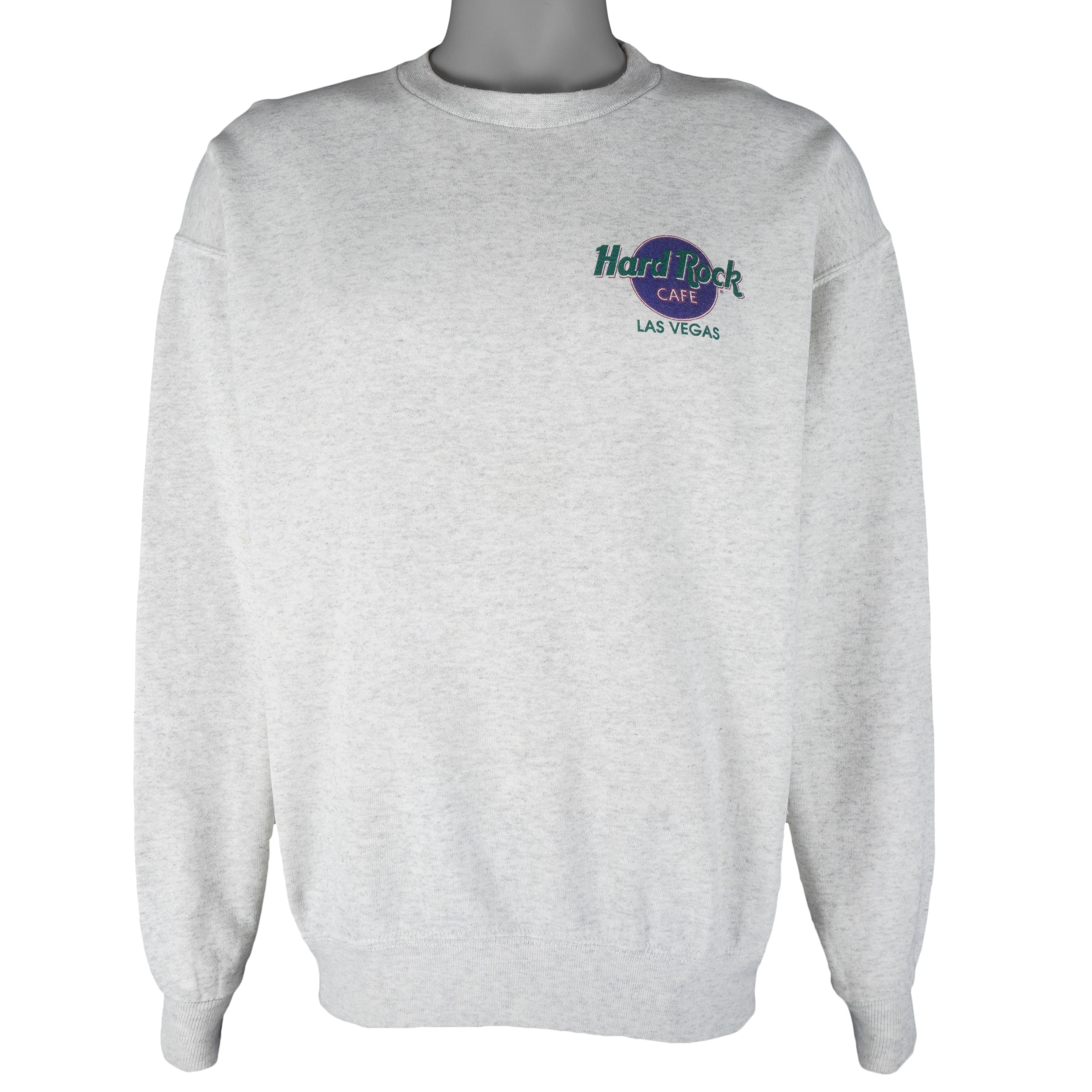 Vintage - Hard Rock Las Vegas Crew Neck Sweatshirt 1990s Large Vintage Retro