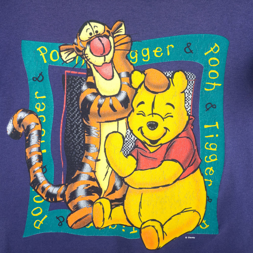 Disney - Winnie the Pooh & Tigger Crew Neck Sweatshirt 1990s Small Vintage Retro