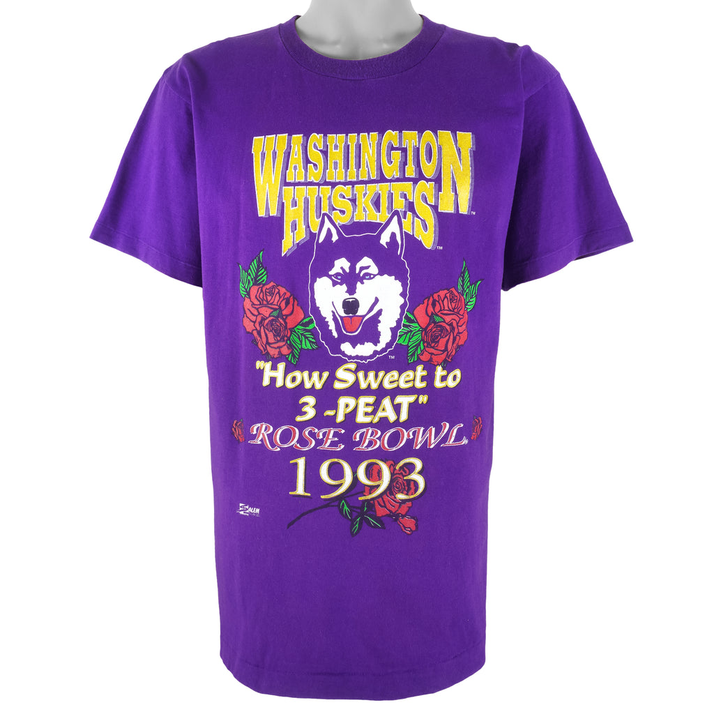NCAA (Salem) - Washington Huskies Rose Bowl Champions T-Shirt 1993 Large Vintage Retro College