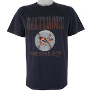 MLB (Logo 7) - Baltimore Orioles Baseball T-Shirt 1994 Medium Vintage Retro Baseball