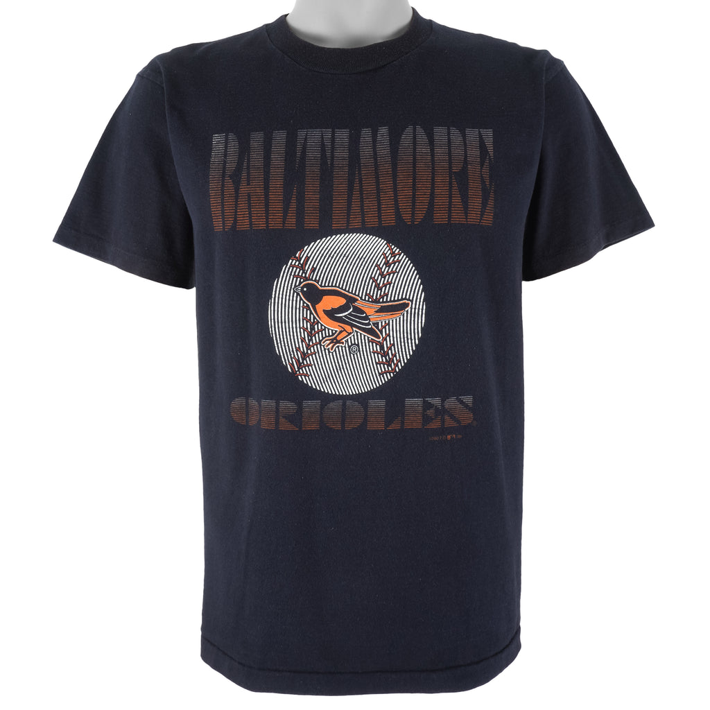 MLB (Logo 7) - Baltimore Orioles Baseball T-Shirt 1994 Medium Vintage Retro Baseball