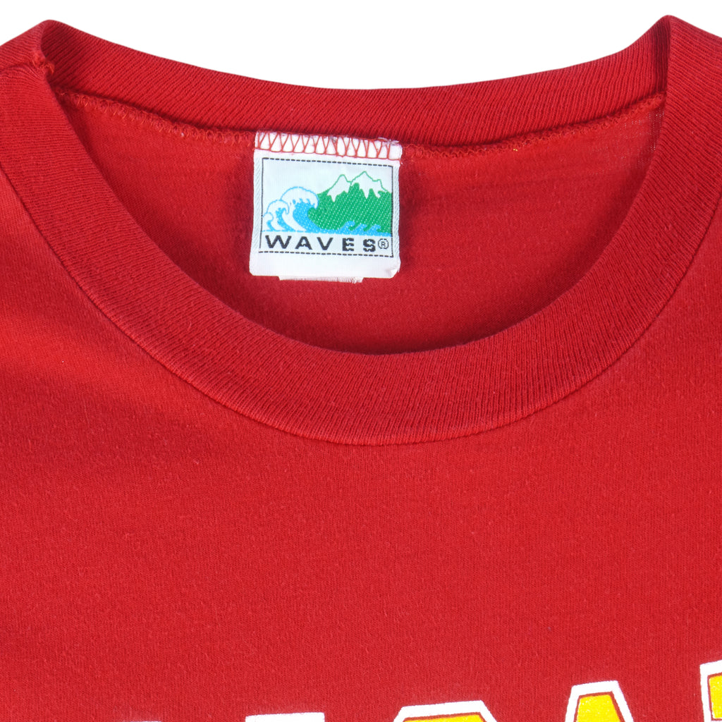 NHL (Waves) - Calgary Flames T-Shirt 1990s Large vintage retro hockey