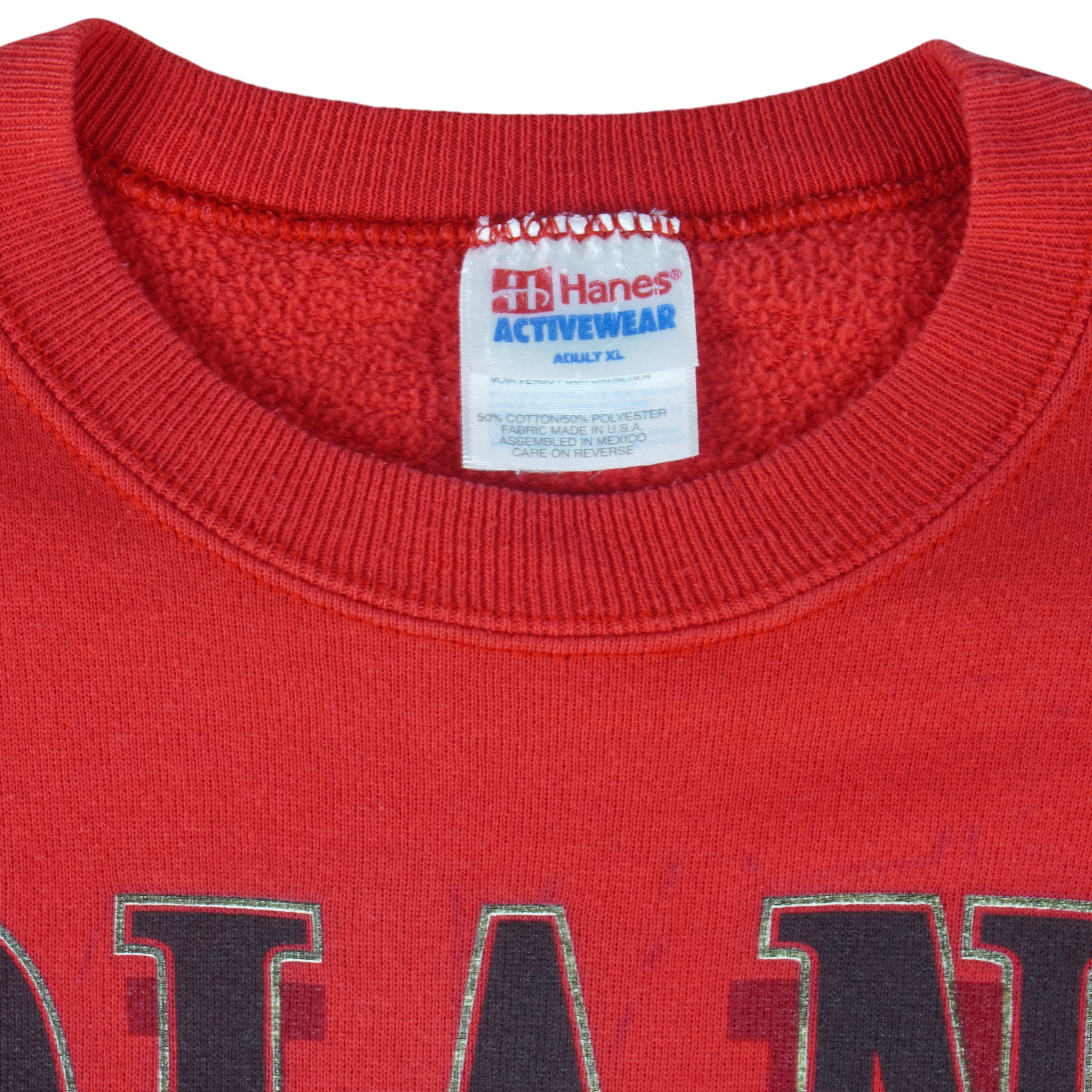 NCAA (Hanes) - Indiana Hoosiers Crew Neck Sweatshirt 1990s X-Large Vintage Retro Football College