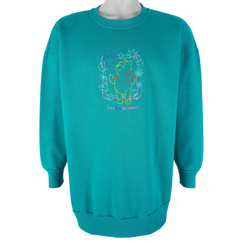 Disney - Winnie The Pooh Embroidered Sweatshirt 1990s X-Large Vintage Retro