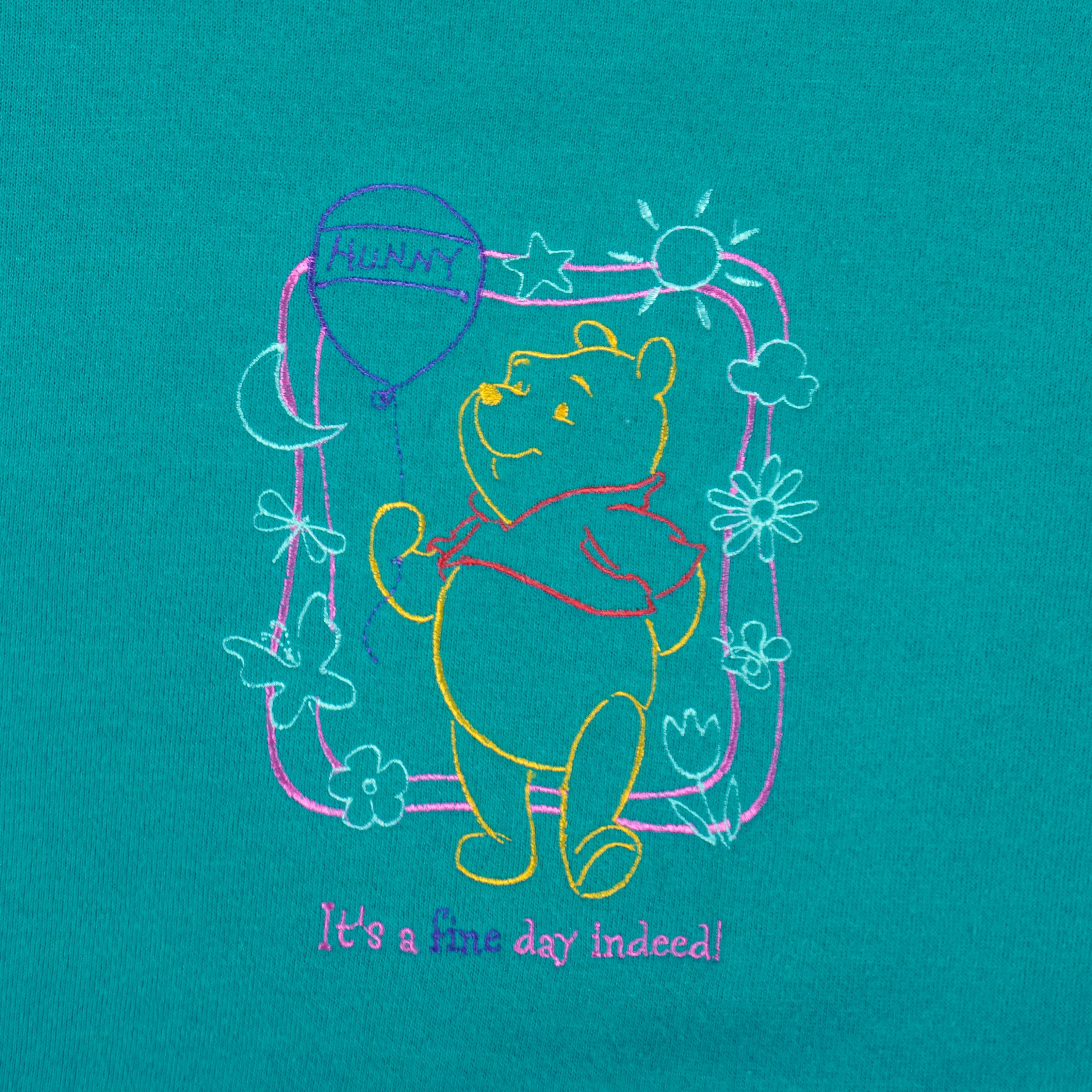 Disney - Winnie The Pooh Embroidered Sweatshirt 1990s X-Large Vintage Retro