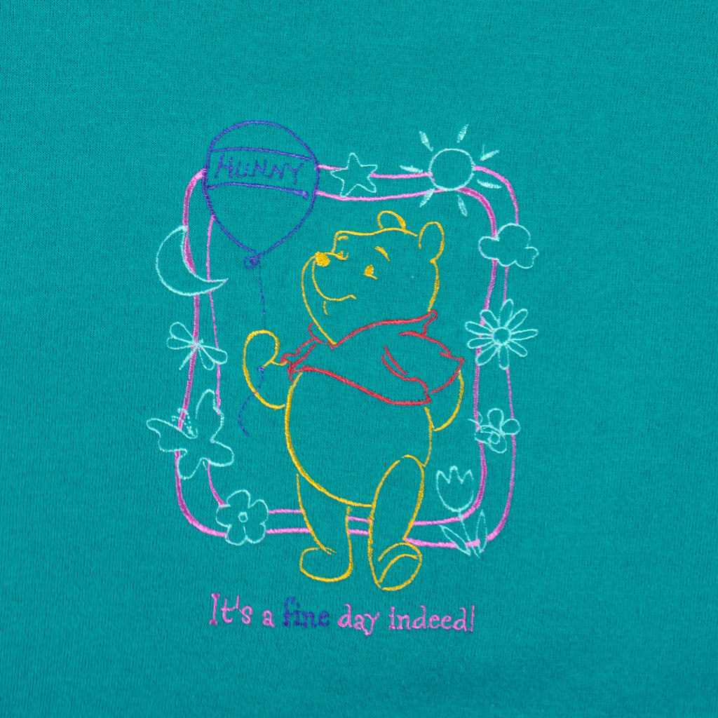 Disney - Winnie The Pooh Embroidered Sweatshirt 1990s X-Large Vintage Retro