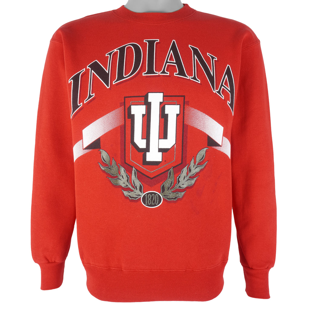 NCAA (Hanes) - Indiana Hoosiers Crew Neck Sweatshirt 1990s Medium Vintage Retro Football College
