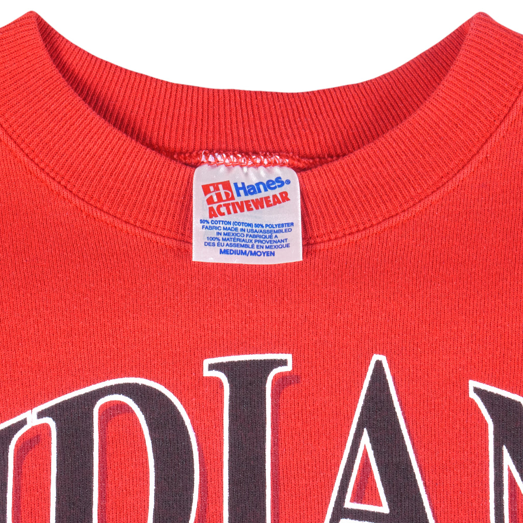 NCAA (Hanes) - Indiana Hoosiers Crew Neck Sweatshirt 1990s Medium Vintage Retro Football College