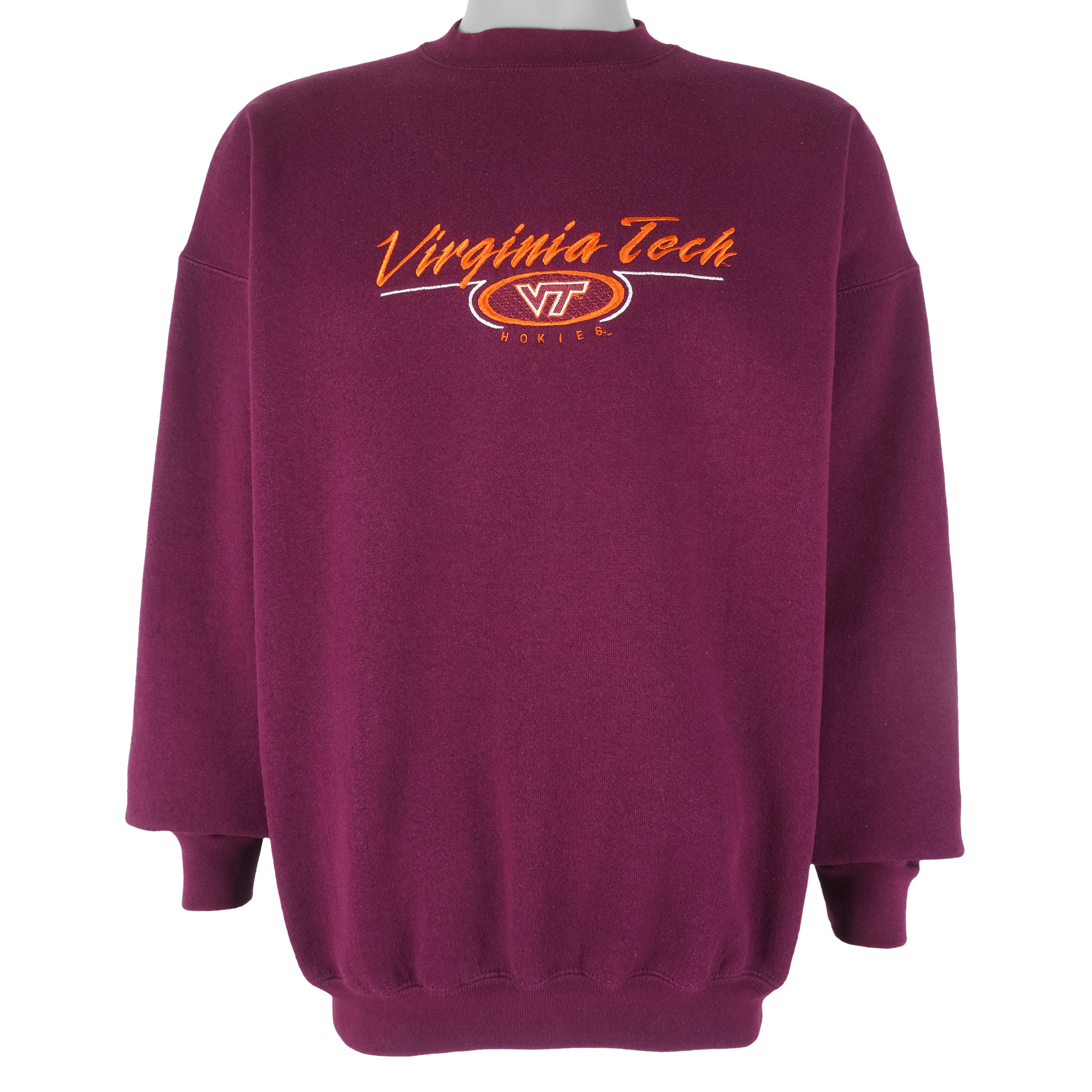 NCAA (Tultex) - Virginia Tech Hokies Crew Neck Sweatshirt 1990s X-Large Vintage Retro