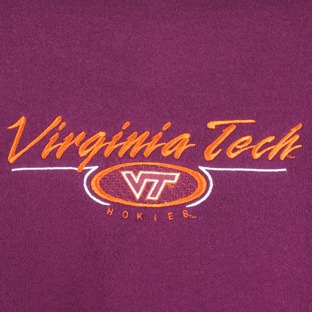 NCAA (Tultex) - Virginia Tech Hokies Crew Neck Sweatshirt 1990s X-Large Vintage Retro