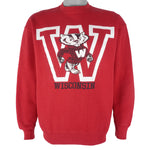 NCAA (Artex) - Wisconsin Badgers Crew Neck Sweatshirt 1990s Large Vintage Retro Football College