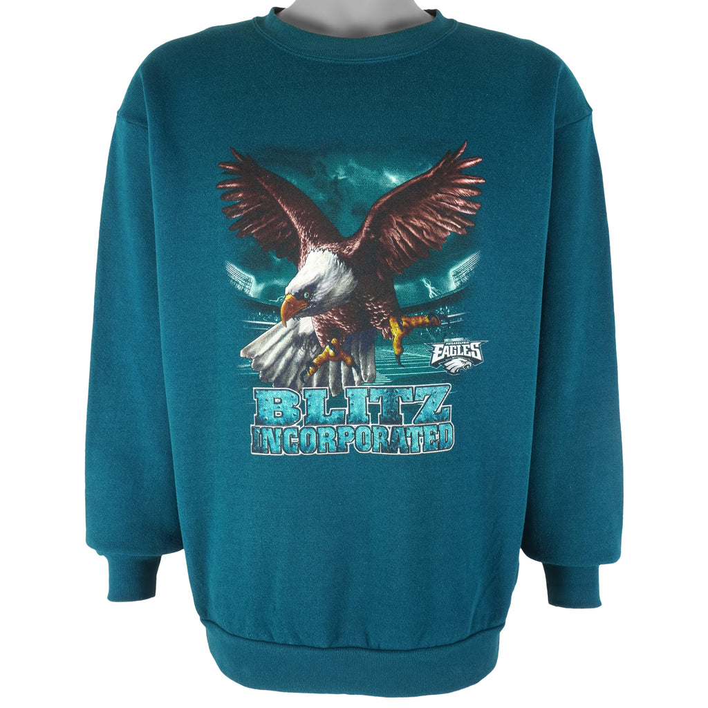 NFL - Philadelphia Eagles Blitz Incorporated X Animal Sweatshirt 2000s Large Vintage Retro FootballAC