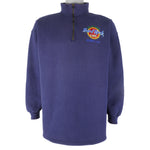 Vintage - Hard Rock Cafe Atlantic 1/4 Zip Sweatshirt 1990s Large Vintage Retro